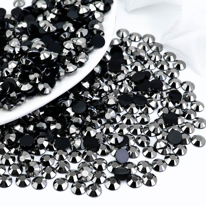 Briskbloom 4500PCS SS12 3mm Resin Flatback Rhinestone, Jet Hematite Flatback Rhinestones for Nails, Tumblers, Mugs, Bottles, Craft Decoration, Loose Bling Glitter Diamond Stone - Image 1